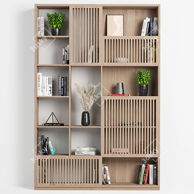 Modern High-Quality Shelving Unit 3D model image 5