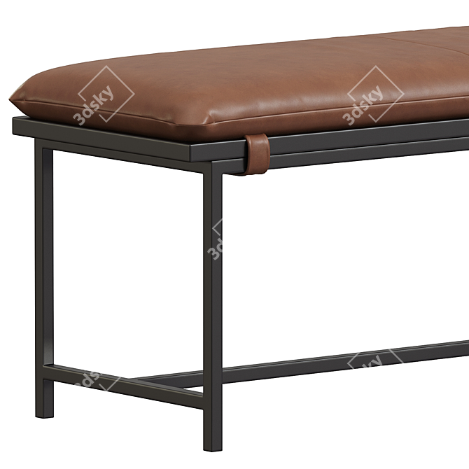 Elegant Zancor Bench Seat 3D model image 2