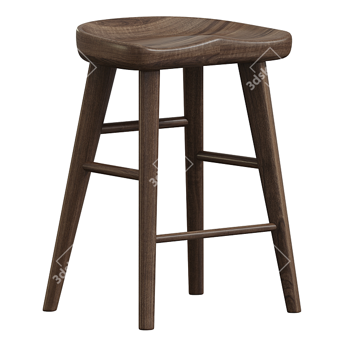 Modern Elegance Kallan Counter Stool 3D model image 1