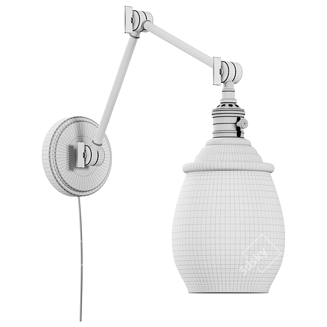 Petite Glass Plug-In Sconce 3D model image 2