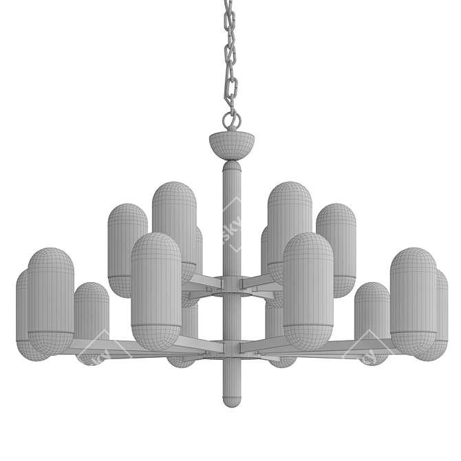 Elegant Chandelier for Luxe Spaces 3D model image 4