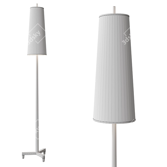 Fallon Forged-Iron Floor Lamp 3D model image 3