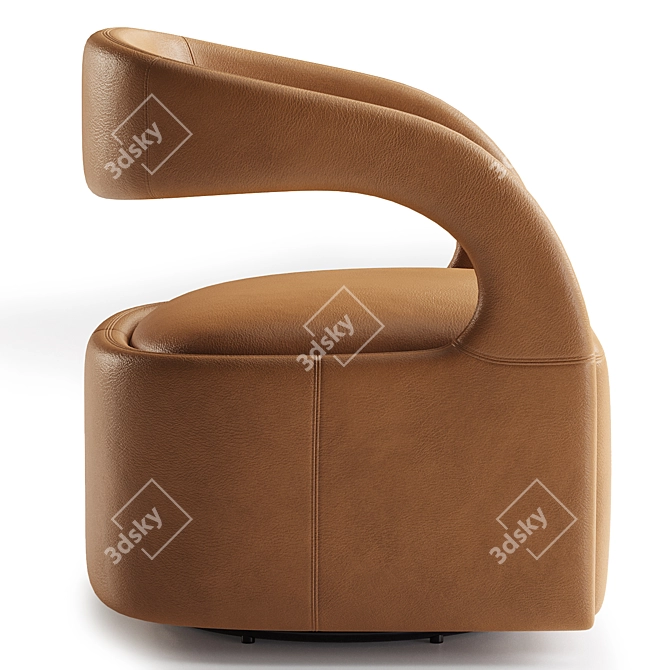 Sleek Swivel Chair: Modern Design 3D model image 3