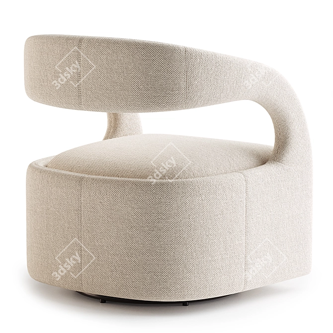 Sleek Swivel Chair: Modern Design 3D model image 4