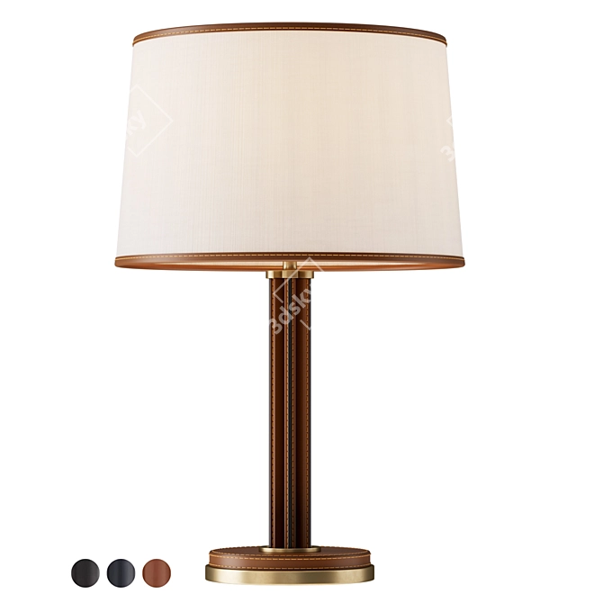 Riley Leather Table Lamp 3D model image 1