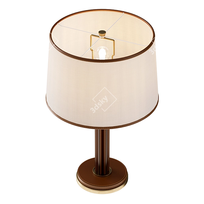 Riley Leather Table Lamp 3D model image 4