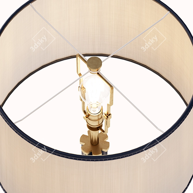 Riley Leather Table Lamp 3D model image 5