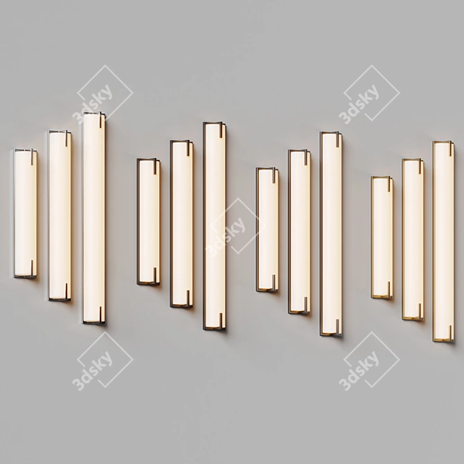 Modern LED Vanity Light: Edge 3D model image 5