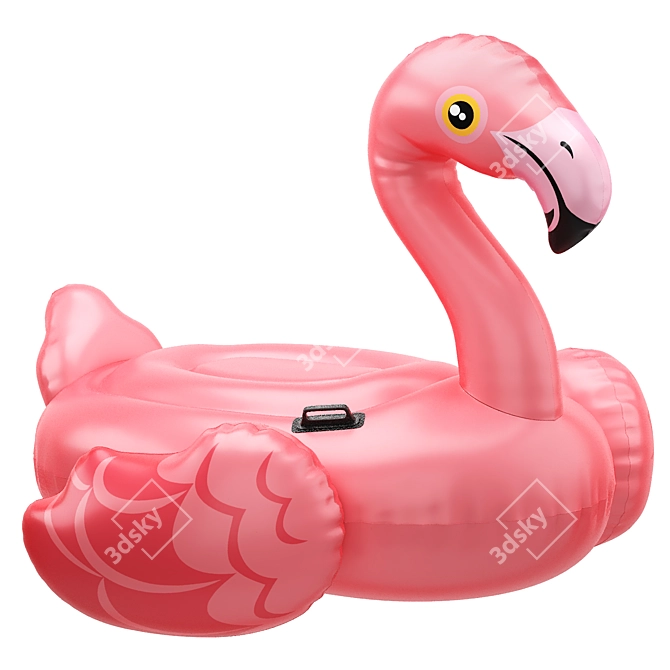 Giant Pink Flamingo Inflatable Island 3D model image 1