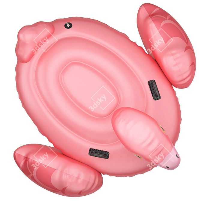 Giant Pink Flamingo Inflatable Island 3D model image 2