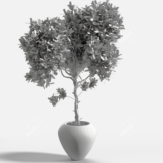 Title: Elegant Branches in Vases 3D model image 3