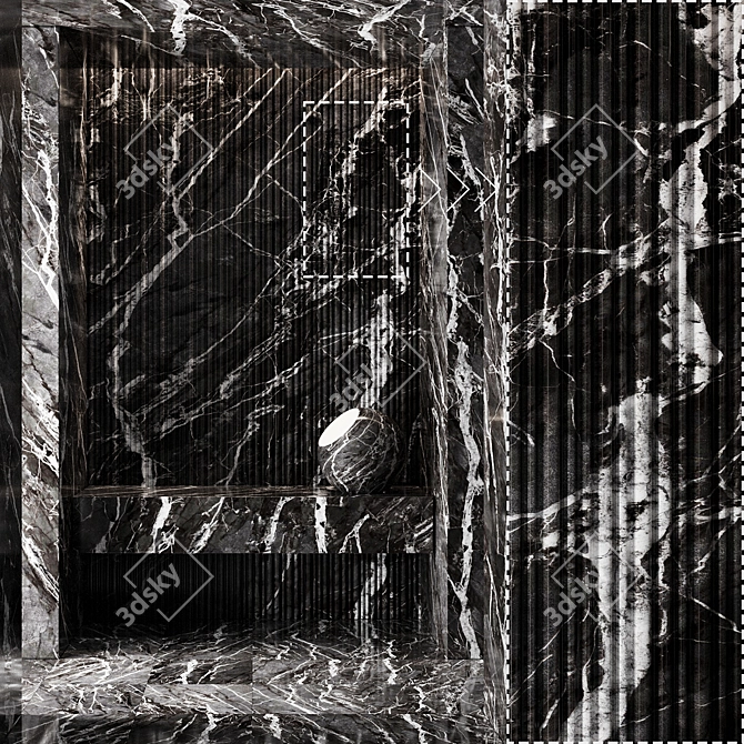 Luxury Marble Stone Panels Pack 3D model image 2