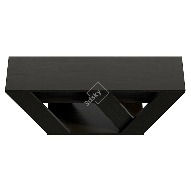 Modern TV Stand Light Mocha 3D model image 3