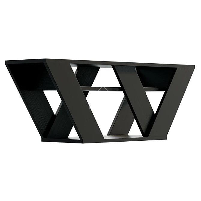 Modern TV Stand Light Mocha 3D model image 4