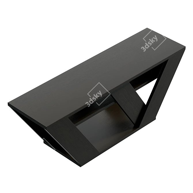 Modern TV Stand Light Mocha 3D model image 5