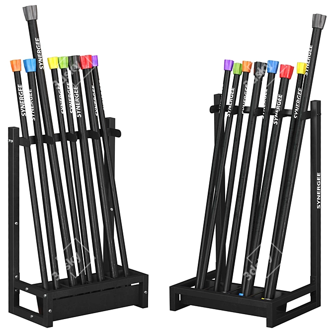 Durable Weight Bar Organization Solution 3D model image 1