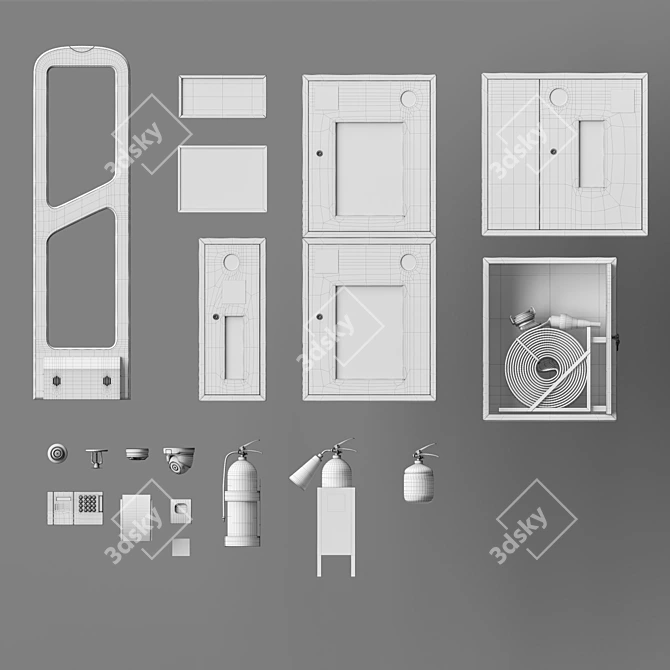 Security Fire Alarm System Kit 3D model image 7