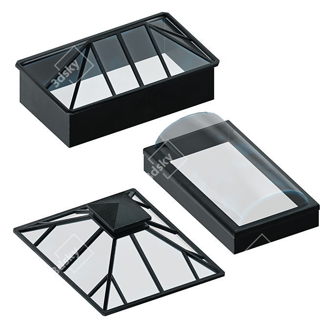 Crystal Clear Glass Roof Kit 3D model image 2