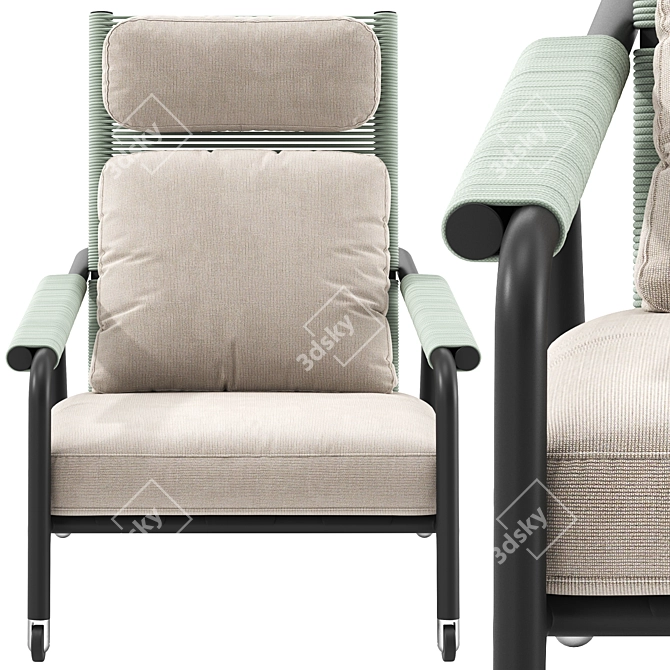 RODA Astra Lounge Chair Design 3D model image 2