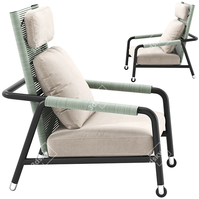 RODA Astra Lounge Chair Design 3D model image 5