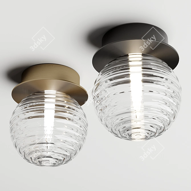 Elegant LED Ceiling Lamp Fixture 3D model image 2