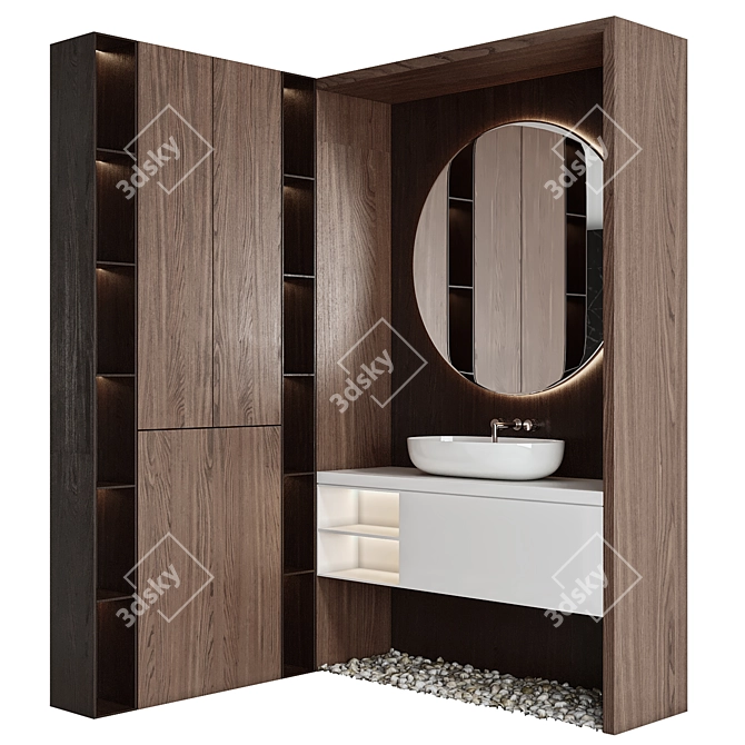 Luxury Bathroom Furniture 3D Model 3D model image 1