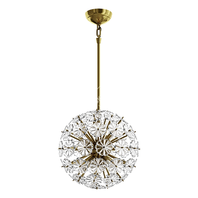 Elegant Moira Ball Chandelier Lighting 3D model image 2