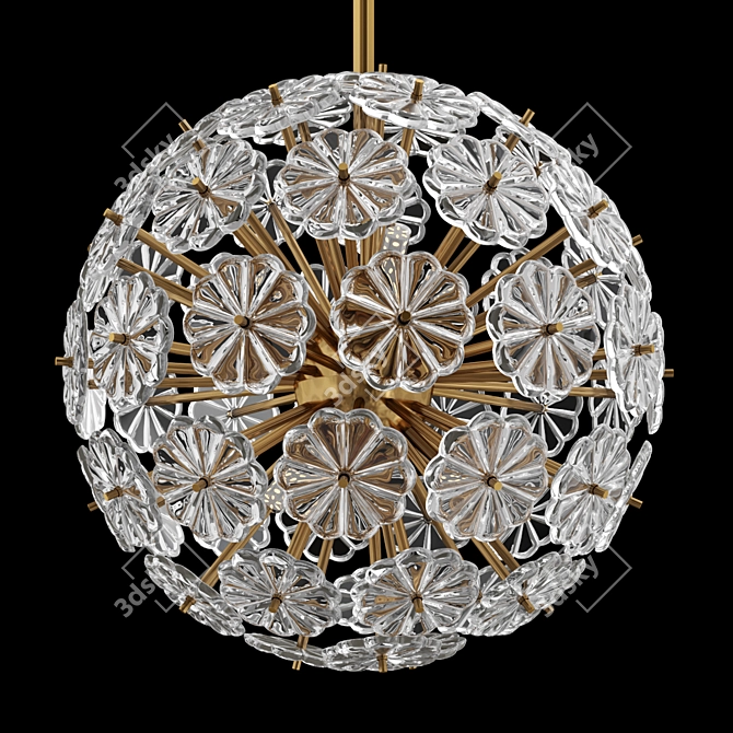 Elegant Moira Ball Chandelier Lighting 3D model image 6