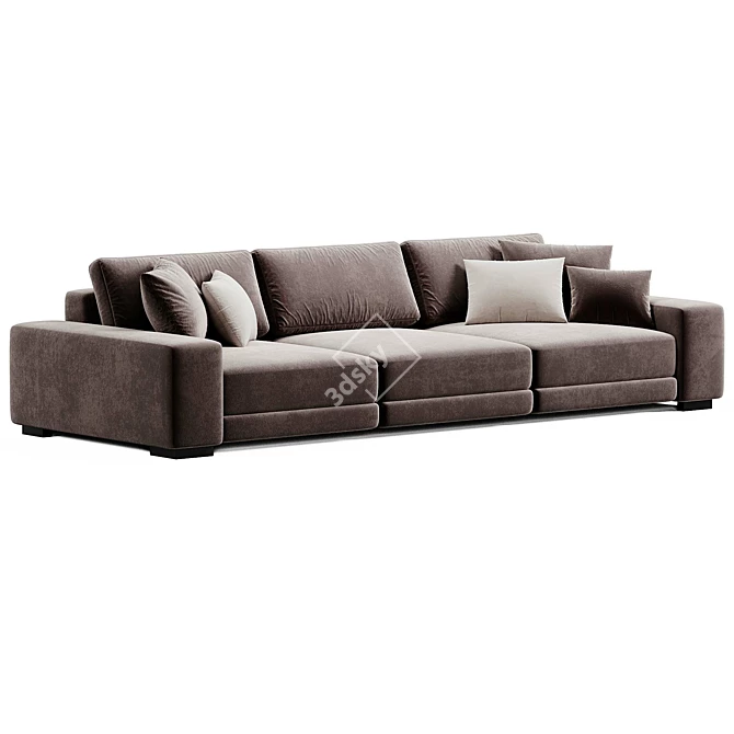 Modern L-Shaped Sofa by Crateandbarrel 3D model image 3