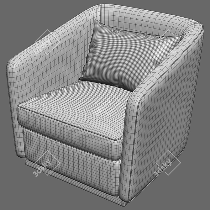 Leblon Rondon Armchair: Stylish Comfort 3D model image 2