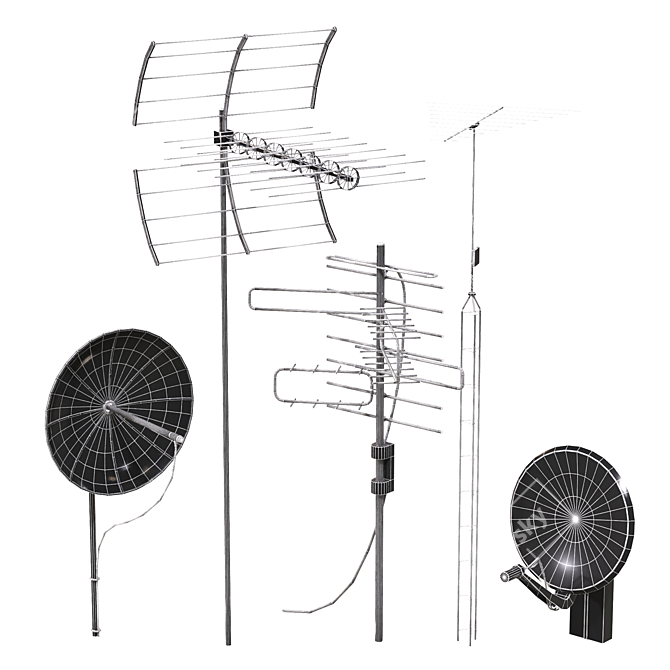  Versatile Antenna Pack 1 3D model image 8