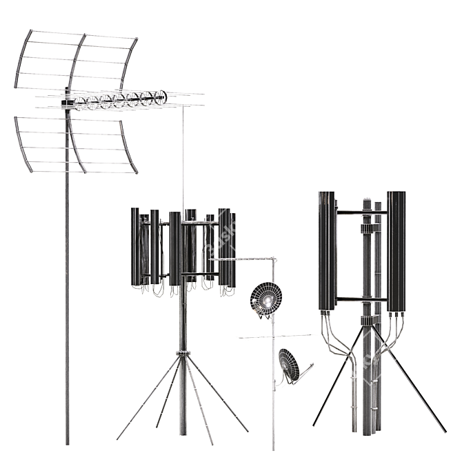  4K PBR Communication Antenna Pack 3D model image 10