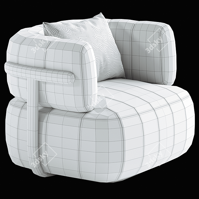 Modern 3D Swivel Chair Model 3D model image 6