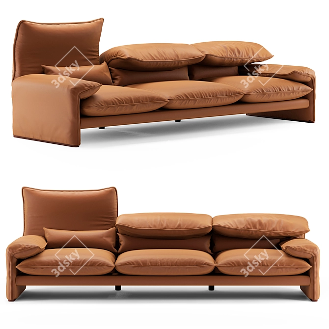 Cassina Maralunga Sofa 3D Model 3D model image 1