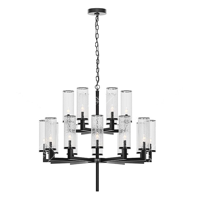 Modern Chandelier FEAT LUX 3D model image 2