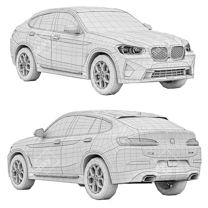 BMW X4 xDrive30i, Premium 3D Model 3D model image 6