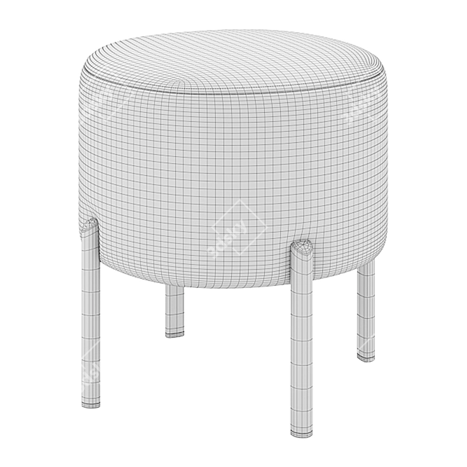 Charlie Ottoman Pouf, 43x43x45cm 3D model image 4