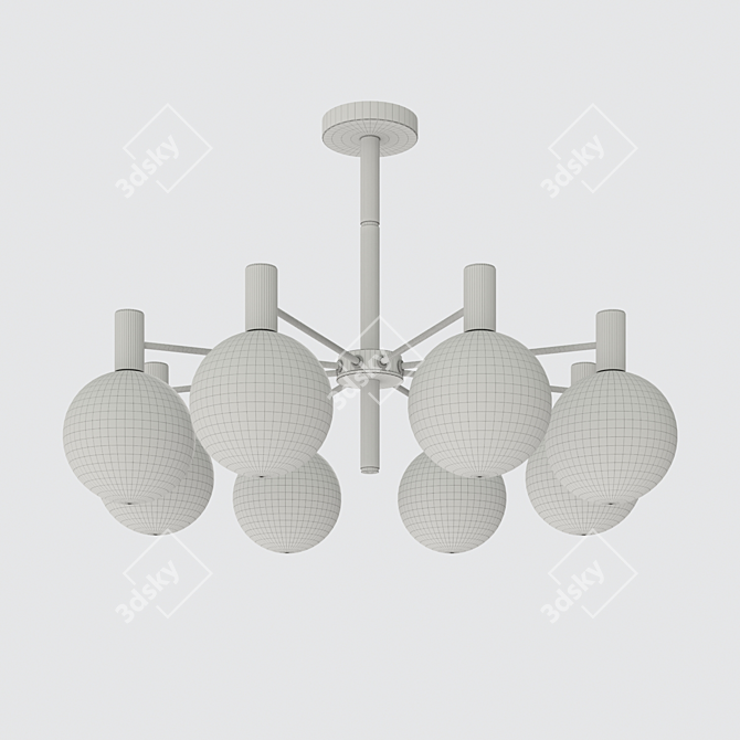 Elegant Pendant Chandelier Fixture 3D model image 3