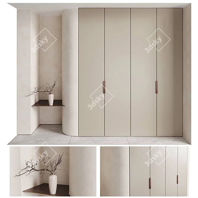 Designer Li-Hao Entryway Cabinet 3D model image 1