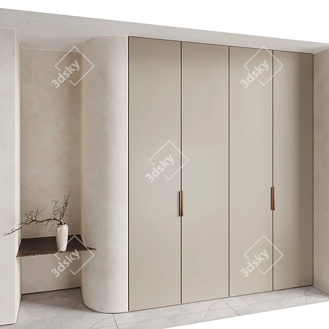 Designer Li-Hao Entryway Cabinet 3D model image 2