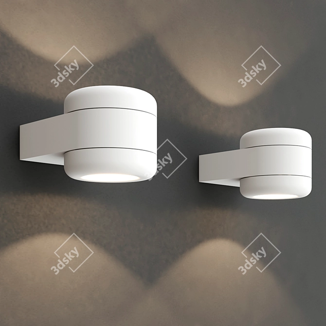 Modern LED Aluminium Wall Sconce 3D model image 3