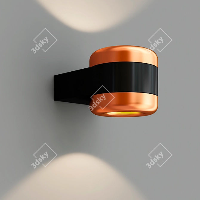 Modern LED Aluminium Wall Sconce 3D model image 9