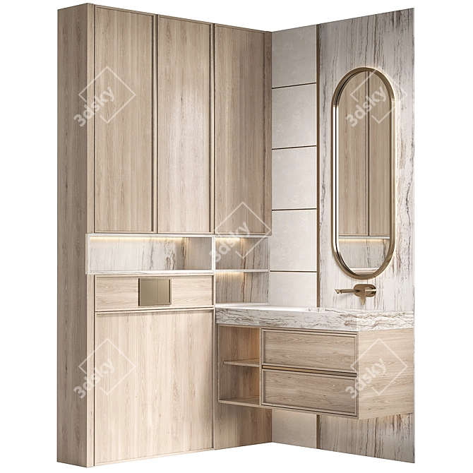 Customizable Modern Bathroom Furniture 3D model image 4