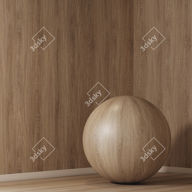 Seamless Wood 4K Texture Set 3D model image 1