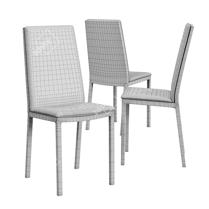 Modern Sveva Chair & Shangai Table 3D model image 7