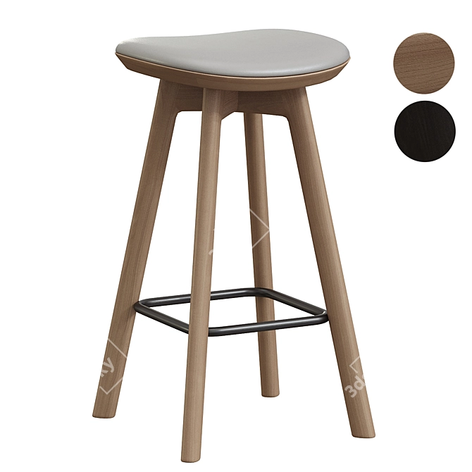 Sophisticated Modern Pauline Counter Stool 3D model image 1