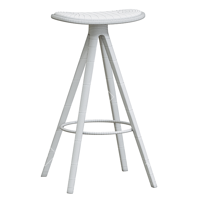 Sleek Modern BCTD Bar Stool 3D model image 5