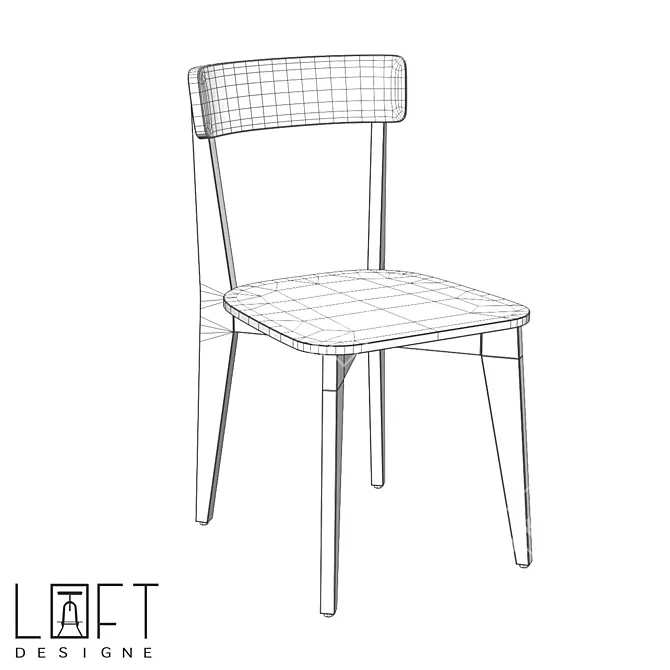 Modern Wooden Chair Design 3D model image 2