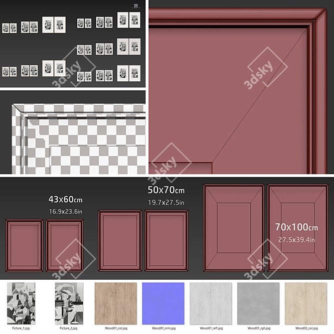 Multi-Frame Picture Set Collection 3D model image 8