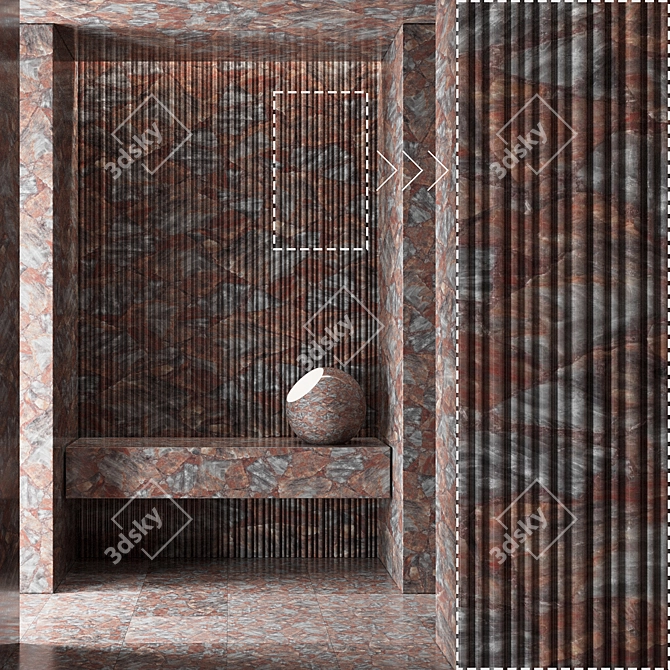 Luxury Marble Stone Texture Pack 3D model image 2